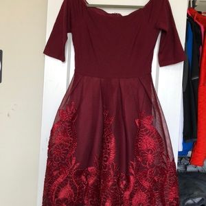 Burgundy dress